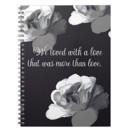 ダークビクトリアンフローラロマンチック引用文 ノートブック