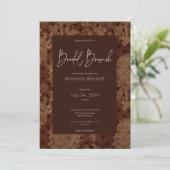 ダークビクトリアンブルガンディダマスクブライダルブランチ 招待状 (スタンド正面)