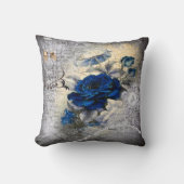 ダークビクトリアンブルーバラエフェラ クッション (正面)