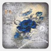 ダークビクトリアンブルーバラエフェラ スクエアシール (正面)