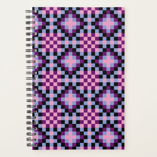 ダークピクセルパターン プランナー手帳 (正面)