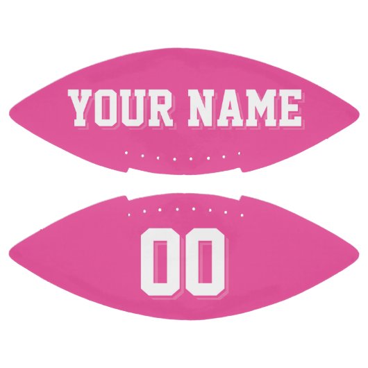 ダークピンクとホワイトのカスタムサッカー アメリカンフットボール (パネル)