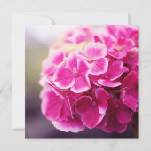 ダークピンクのハイドランジア ブライダルシャワー 招待状 (裏面)