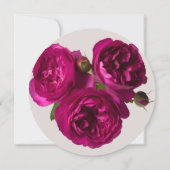 ダークピンクのバラ ロマンチック セーブ・ザ・デート ウェディング 招待状 (裏面)