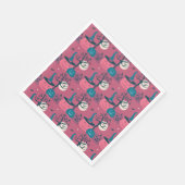 ダークピンクのパンプキンシーンハロウィーン スタンダードランチョンナプキン (角)