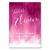 ダークピンクの抽象芸術はモダン、アートテーブル番号を洗う テーブルナンバー (裏面)