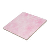 ダークピンクの水絵を描色アかわいらしートフェミニン・アート タイル (側面)