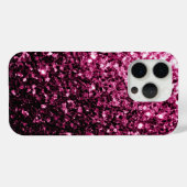 ダークピンクの疑似ラメスパークル ビリンブリン Case-Mate iPhoneケース (裏面 (横))