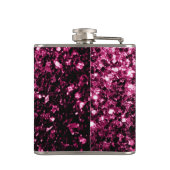 ダークピンクグリッタースパークルプリンセスパーソナライズ フラスク (裏面)