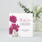 ダークピンクコスモスフローラありがとう サンキューカード (スタンド正面)