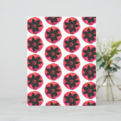 ダークピンクトロピカルフラワーパターンスクラップブック紙 (スタンド正面)