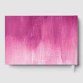 ダークピンクパーソナライズされた抽象芸術結婚のゲストブック ゲストブック (裏面)