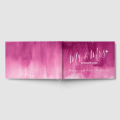 ダークピンクパーソナライズされた抽象芸術結婚のゲストブック ゲストブック (全面)