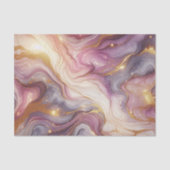 ダークピンクパープル金ゴールドホワイトマーブルアートパターン 薄葉紙 (正面)