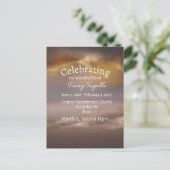 ダークピンクビーチお祝いオブ・ライフ ポストカード (スタンド正面)