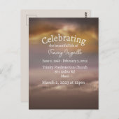 ダークピンクビーチお祝いオブ・ライフ ポストカード (正面/裏面)