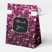 ダークピンクフェイクの光沢のあるグリッターキラキラ甘い16 フェイバーボックス (裏面サイド)