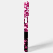 ダークピンクフェイクグリッタースパークルズモノグラム Case-Mate iPhoneケース (裏面 / 右)