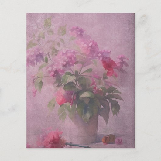 ダークピンクフローラ&ダマスクレープブック紙 (正面)