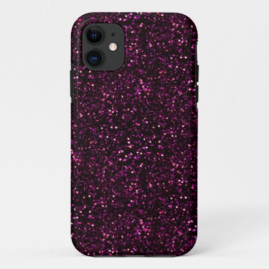 ダークピンクポッシュグリッター Case-Mate iPhoneケース (裏面)