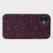 ダークピンクポッシュグリッター Case-Mate iPhoneケース (裏面(横))