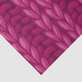 ダークピンク冬の編み物パターン 薄葉紙 (詳細)