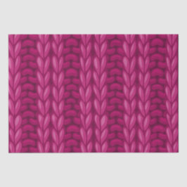 ダークピンク冬の編み物パターン 薄葉紙