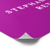 ダークピンク応援55年の退職パーティー ポスター (角)