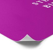 ダークピンク応援80年誕生日へようこそ ポスター (角)