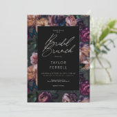 ダークピンク バーガンディ＆ゴールド フラワーブライダル ブランシュ 招待状 (スタンド正面)