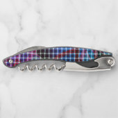 ダークピンク、薄紫、ブルーのトーンのバスケットスタイル... ソムリエナイフ (裏面)