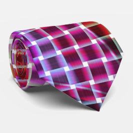 ダークピンク、薄紫、ブルーのトーンのバスケットスタイル... ネクタイ