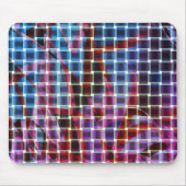 ダークピンク、薄紫、ブルーのトーンのバスケットスタイル... マウスパッド (正面)