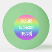 ダークピンポンボールのレインボーグロー 卓球ボール (正面)