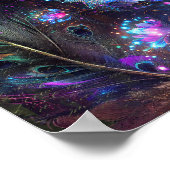 ダークピーコックデジタルアートデザイン4 ポスター (角)