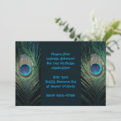 ダークピーコックフェザー誕生日 招待状 (スタンド正面)