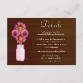 ダークピ素朴ンクフローラメイスンジャー結婚ズ詳細 エンクロージャーカード (正面)