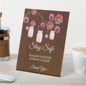 ダークピ素朴ンクフローラメイスン結婚ジャーの安全性 台座サイン (インサイチュ)