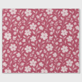ダークピ離れンクの高級フローラアートパターン ラッピングペーパー (フラット)