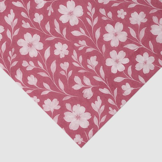 ダークピ離れンクの高級フローラアートパターン 薄葉紙 (詳細)