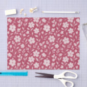 ダークピ離れンクの高級フローラアートパターン 薄葉紙 (クラフト)