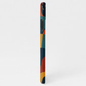 ダークファンキーカラーアモルファス形状アートパターン iPhoneケース (右側)