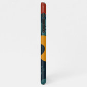 ダークファンキーカラーアモルファス形状アートパターン iPhoneケース (左側)