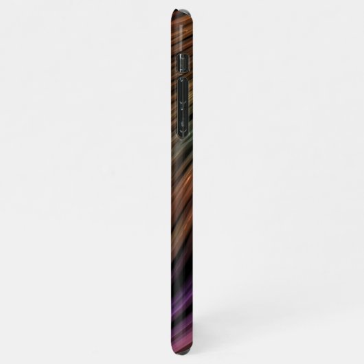 ダークファンキーティール（緑がかった色）ブルーグリーン3Dアートパターン iPhoneケース (左側)