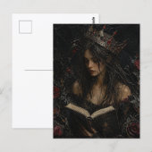 ダークファンタジーの女王の読書 ポストカード (正面/裏面)