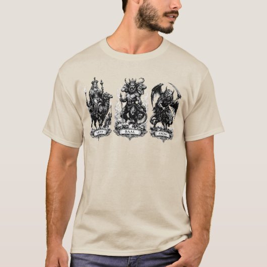 ダークファンタジーの悪魔的支配者 Tシャツ (正面)