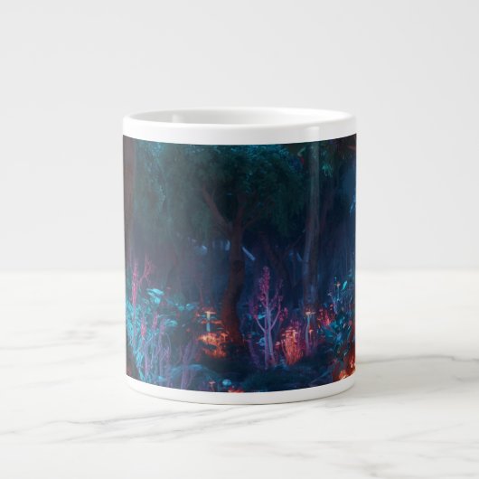 ダークファンタジーの森の芸術コーヒーカップ ジャンボコーヒーマグカップ (正面)