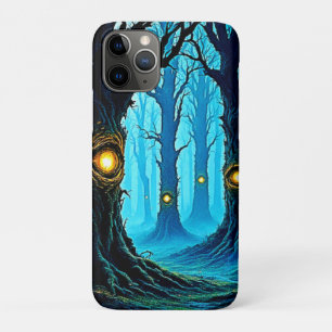 ダークファンタジーの目玉の森デザイン iPhone 11 PROケース