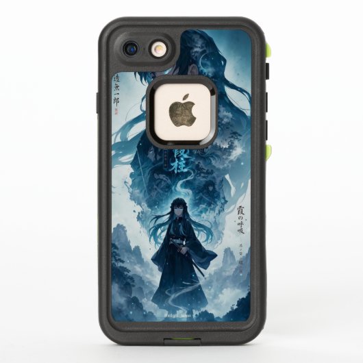 ダークファンタジーアニメのスマホケース - 青い中国の墨 LifeProof iPhoneケース (裏面)