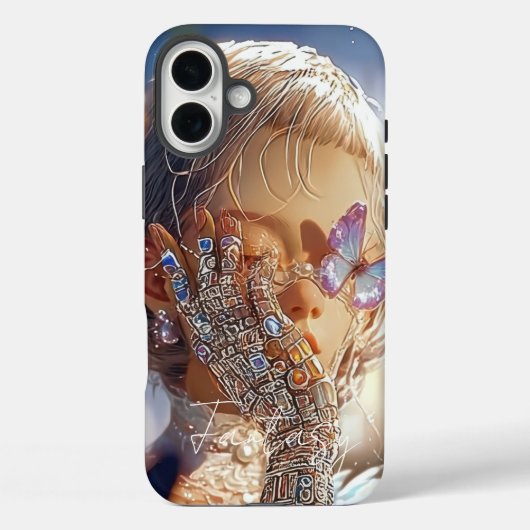 ダークファンタジーガール - オパールアートの美意識 Case-Mate iPhoneケース (裏面)